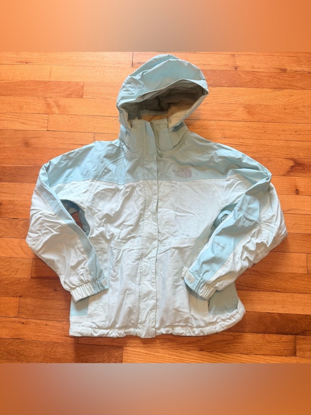 THE NORTH FACE TNF Hyvent‎ Rain Jacket Blue White size XS